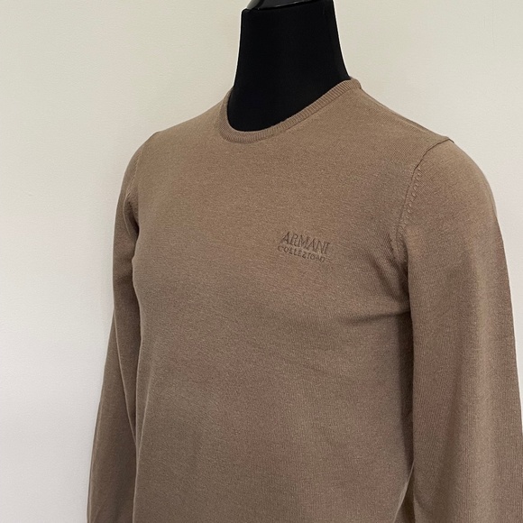 Display #1 Armani Collezioni Crew Neck Wool Sweater - Picture 5 of 6